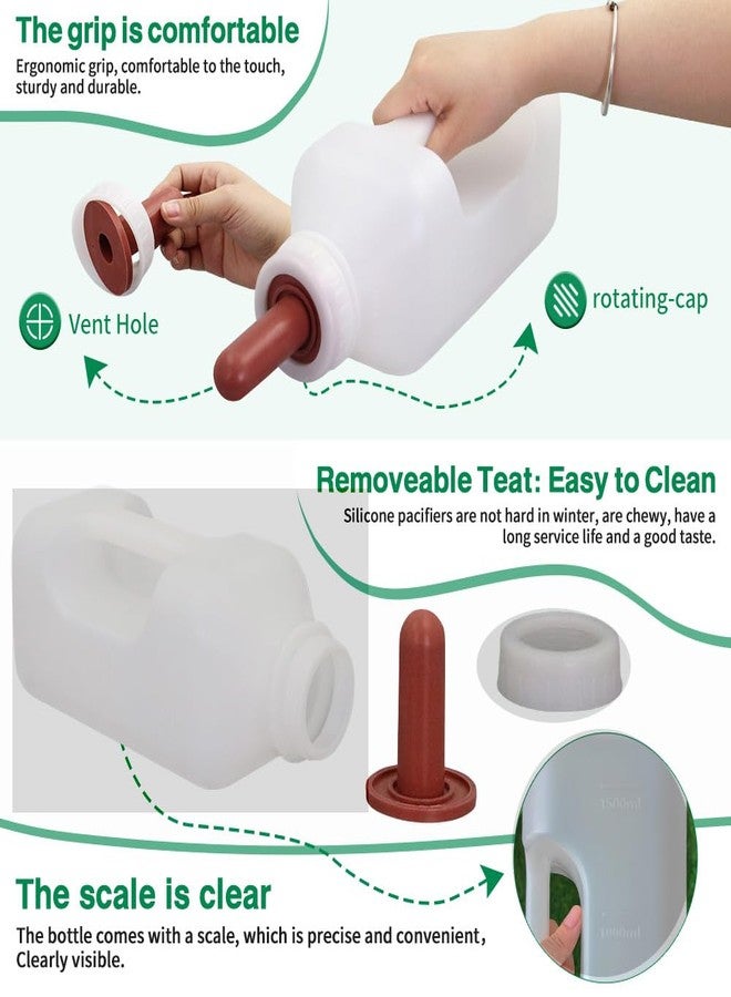 MODUODUO Calf Bottle with a Replacement Screw-on Nipple 2.11quart Lamb Milk Feeding Bottle for Lamb foal - Image 4
